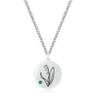 Sterling Silver 2mm Emerald Lily May Pendant